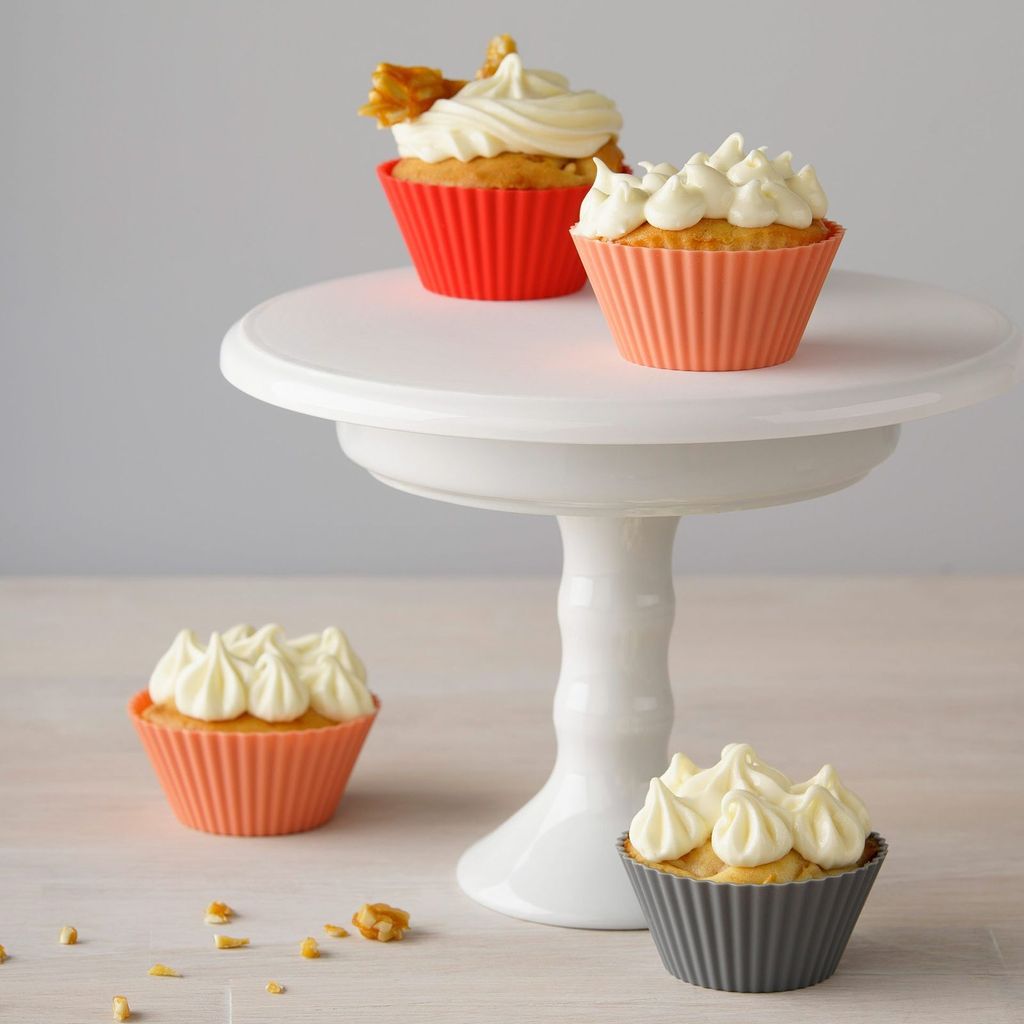 Dr. Oetker Stampo da 6 Muffin, in Silicone, Linea Flexxibel, Colore - Rosso Acceso