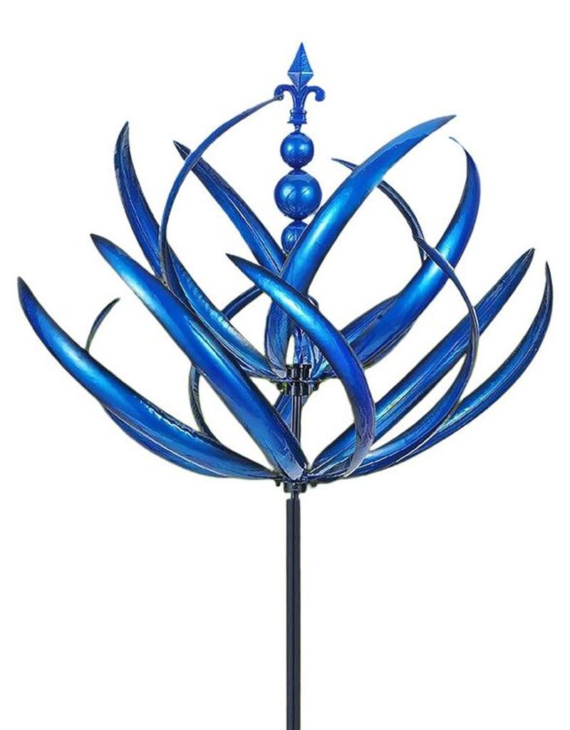 Garten Windspiel Metall 90cm Lotus Design, stabiler Produktbild 