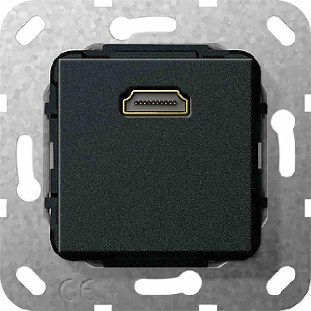 Gira 566910 Module HDMI 1 Canal Noir - Interface de Connexion Multimédia