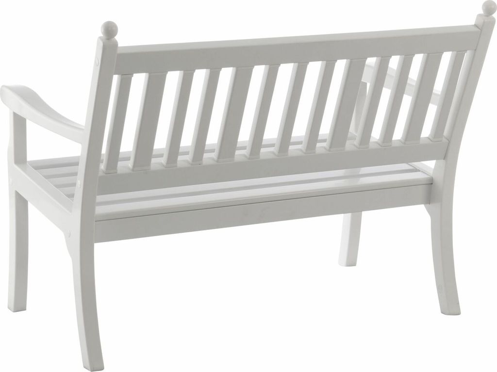 Bank Hohenzollern, 115 cm, weiß Kunststoff weiß, 2-sitzig Produktbild 12