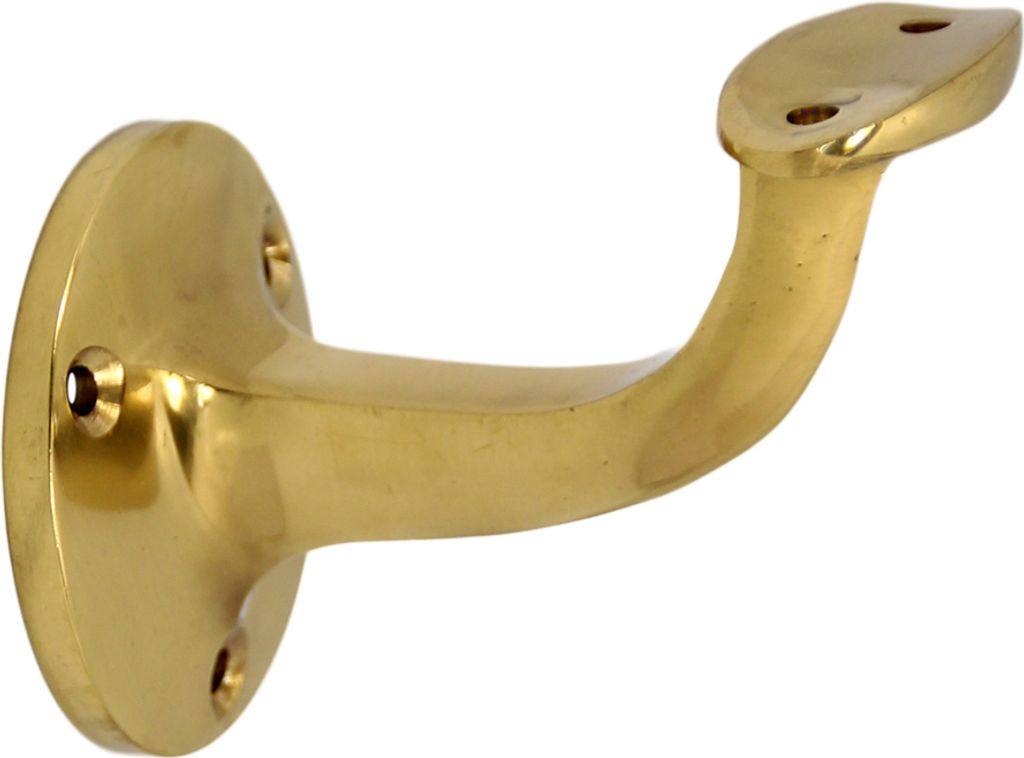 Handlaufhalter HLH 4541 Messing poliert gewölbte Auflage Handlaufträger Stütze