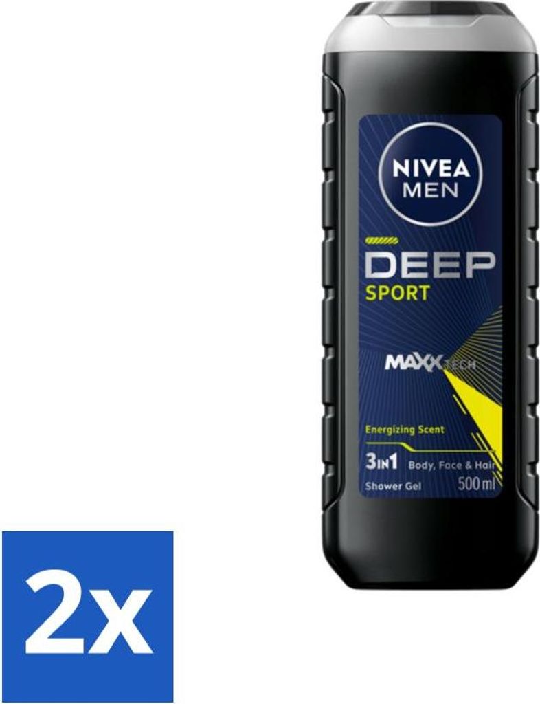 NIVEA MEN - Duschgel - Deep Sport - 500 ml - Vorteilspack - 2 Stücke