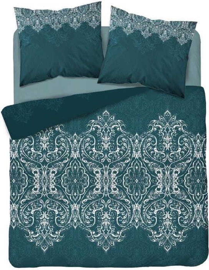 Bettwäsche, Baumwollsatin, hohe Qualität 140x200 3831b Türkis, elegant