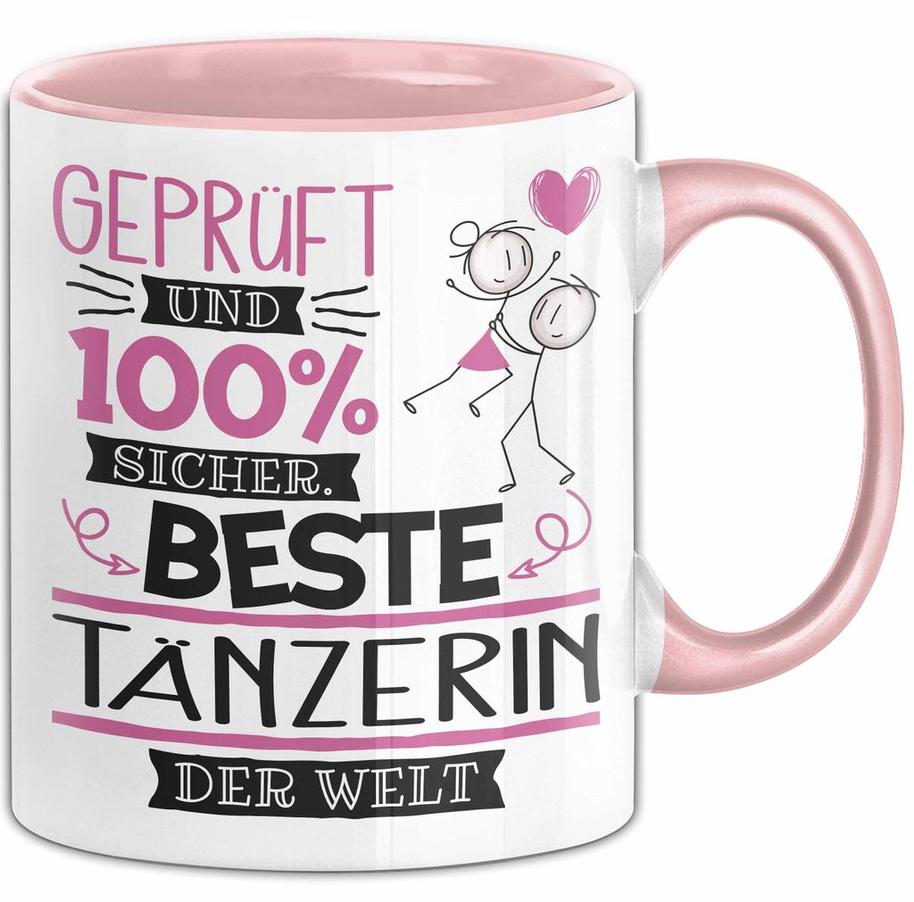 Beste Tänzerin Der Welt Tasse Geschenk für Eine Tänzerin Und Sicher Geschenkidee Geburtstag Weihnachten (Rosa)