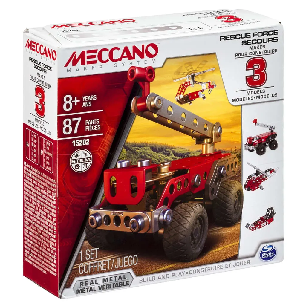 Kit Construction Enfant Meccano Rescue Squad pour Apprendre la Mécanique