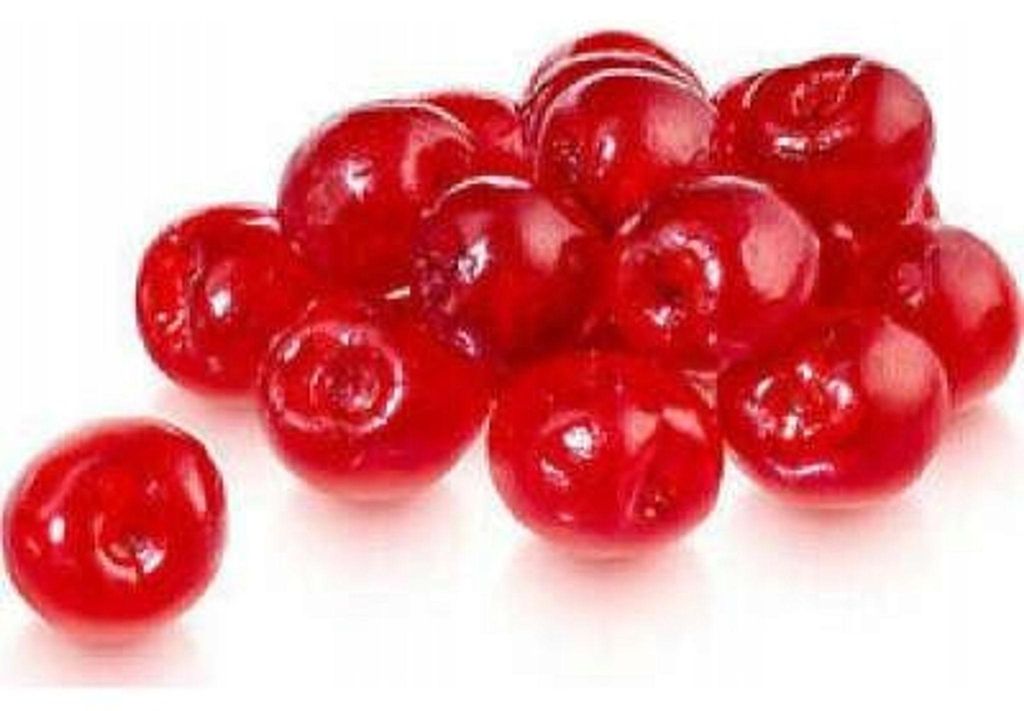 Cerises confites rouges, poids net : 80 g, marque GI.AN. Image du produit 