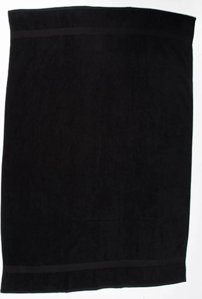 Maxi drap de bain noir 100x150 cm en éponge épaisse pour sortie de bain
