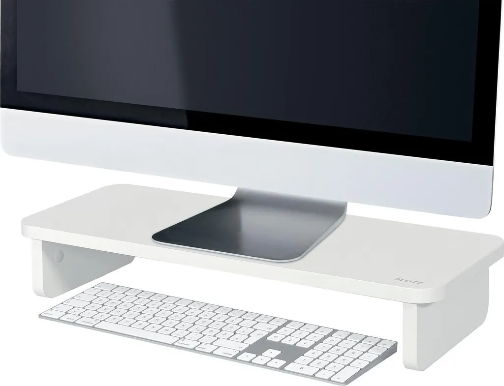 Support de Bureau pour Écran 24 Pouces - Leitz 64340001 Blanc Stable - 2