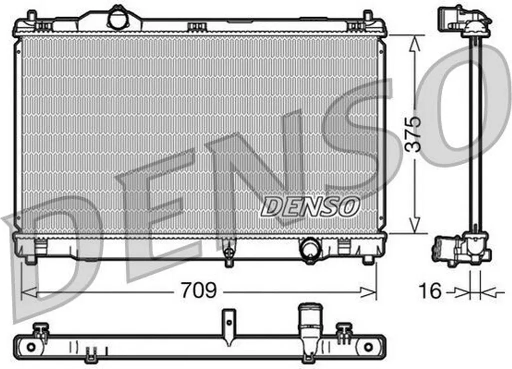 Radiateur moteur pour IS II E2 - Remplacement OE 1640031440 DENSO fiable