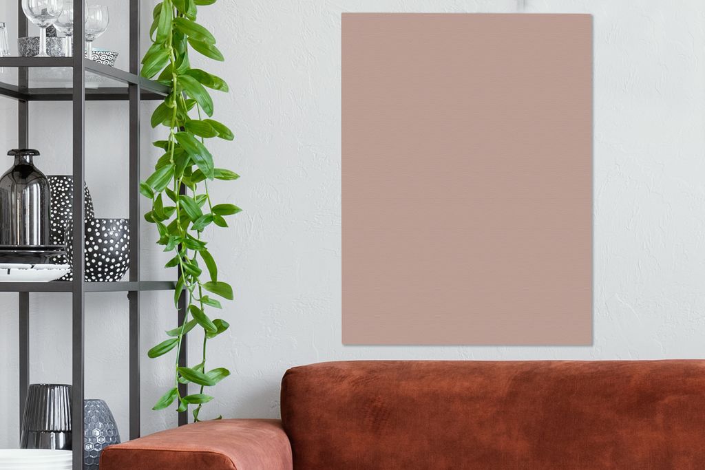 MuchoWow - Leinwandbilder - Rosa - Palette - Einfarbig - Einfarbig rosa, Wandbild, Wanddeko Bilder Wohnzimmer, 60x80 cm
