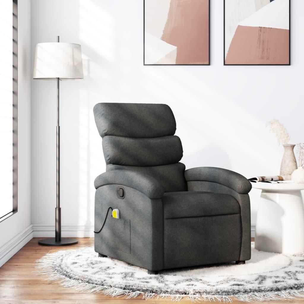 Maison Exclusive - Massage-Relaxsessel, Stoff, Dunkelgrau