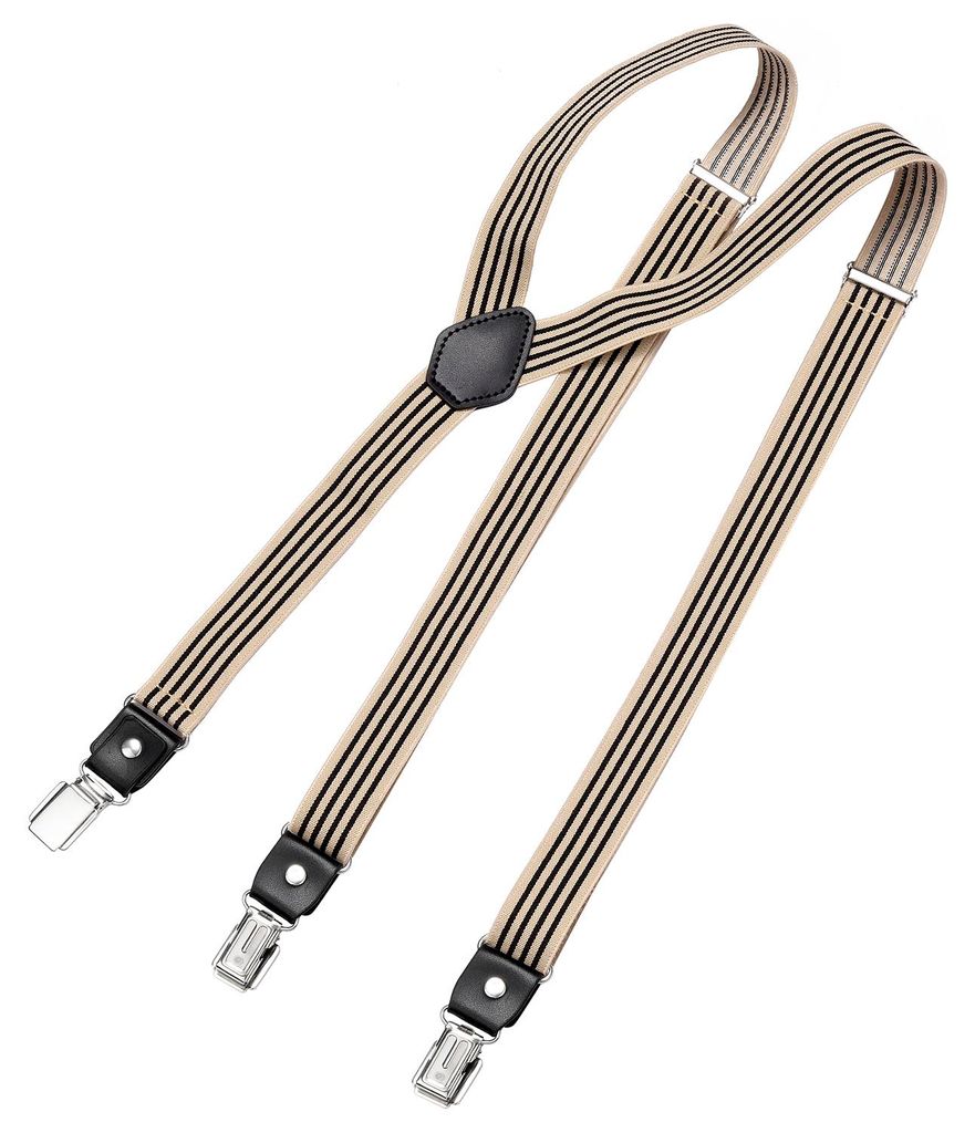 DonDon® Herren Hosenträger schmal 2,5 cm – 3 Clips in Produktbild 