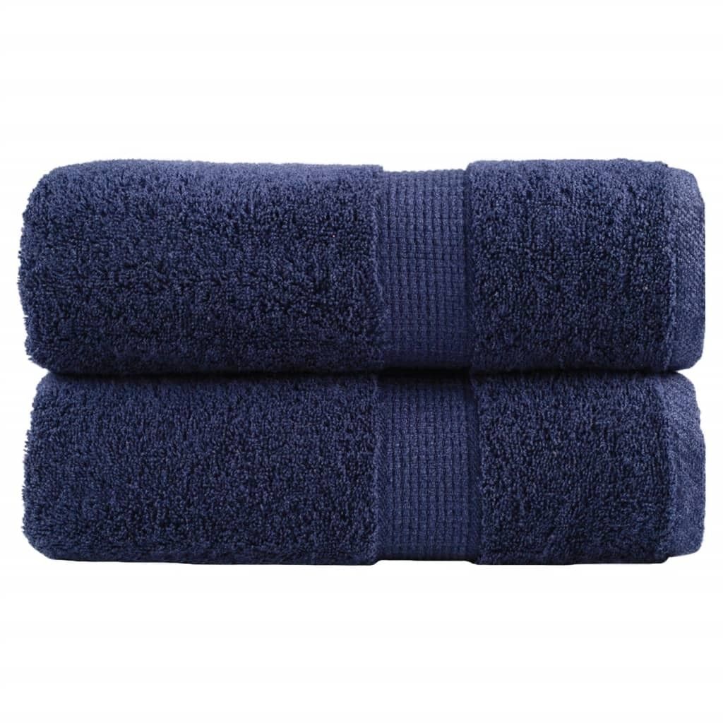 Premium Gästetücher SOLUND 2 Stk. Marineblau 30x50 cm 600 g/m²