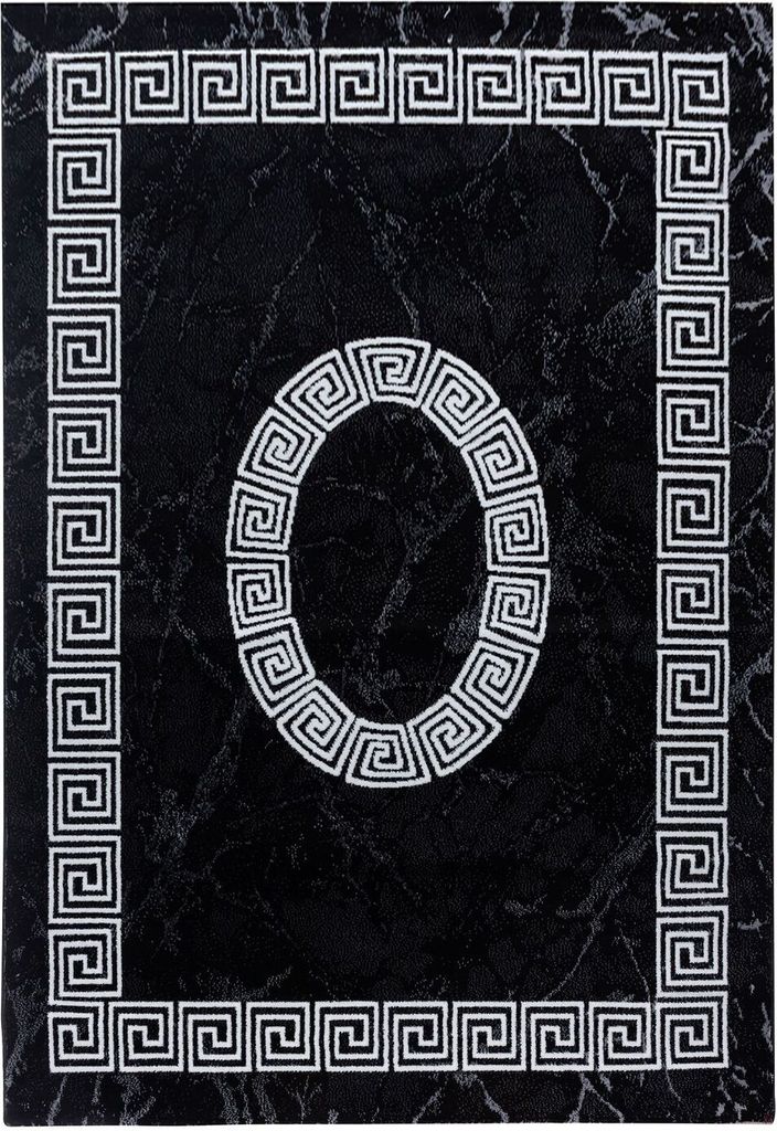Kurzflor Teppich Pago rechteckig, Farbe: Schwarz, Größe:120x170 cm