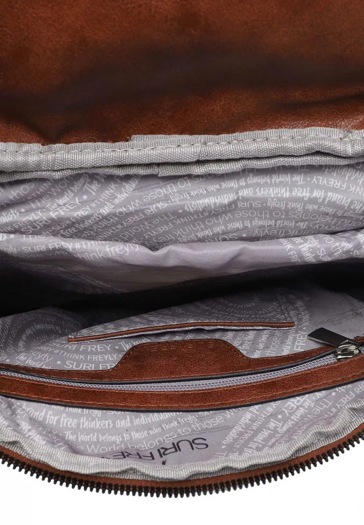 Sac à dos Vany SURI FREY Cognac avec compartiment PC et finitions chic - 4