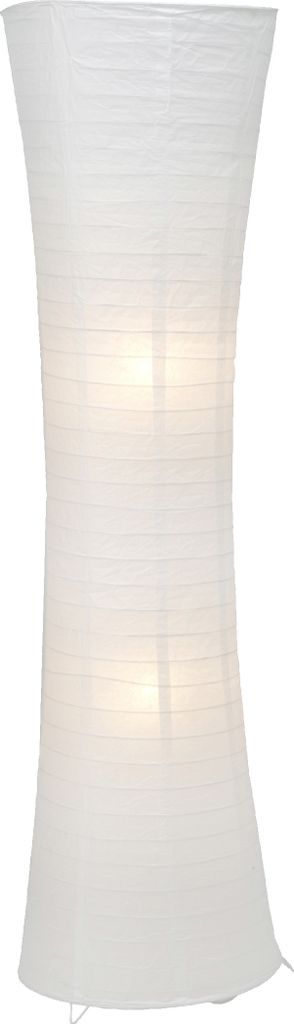 Weiße Stehlampe aus Reispapier Produktbild 