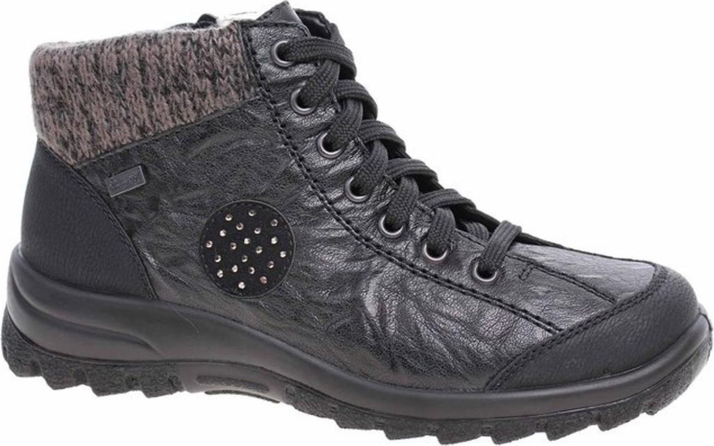 Rieker Knöchelschnürer in schwarz, Gr. 38