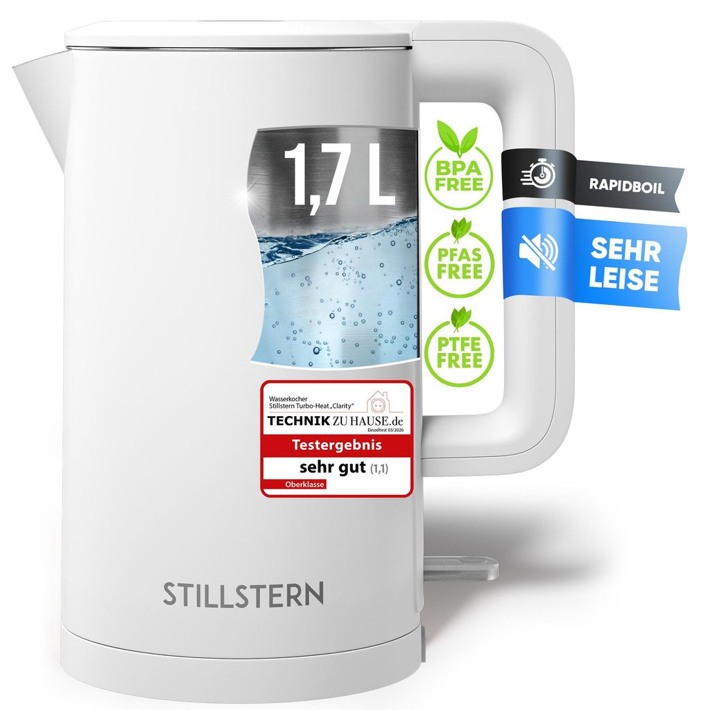 Stillstern Wasserkocher mit Edelstahl Filter [1,7L - 2200W] Produktbild 