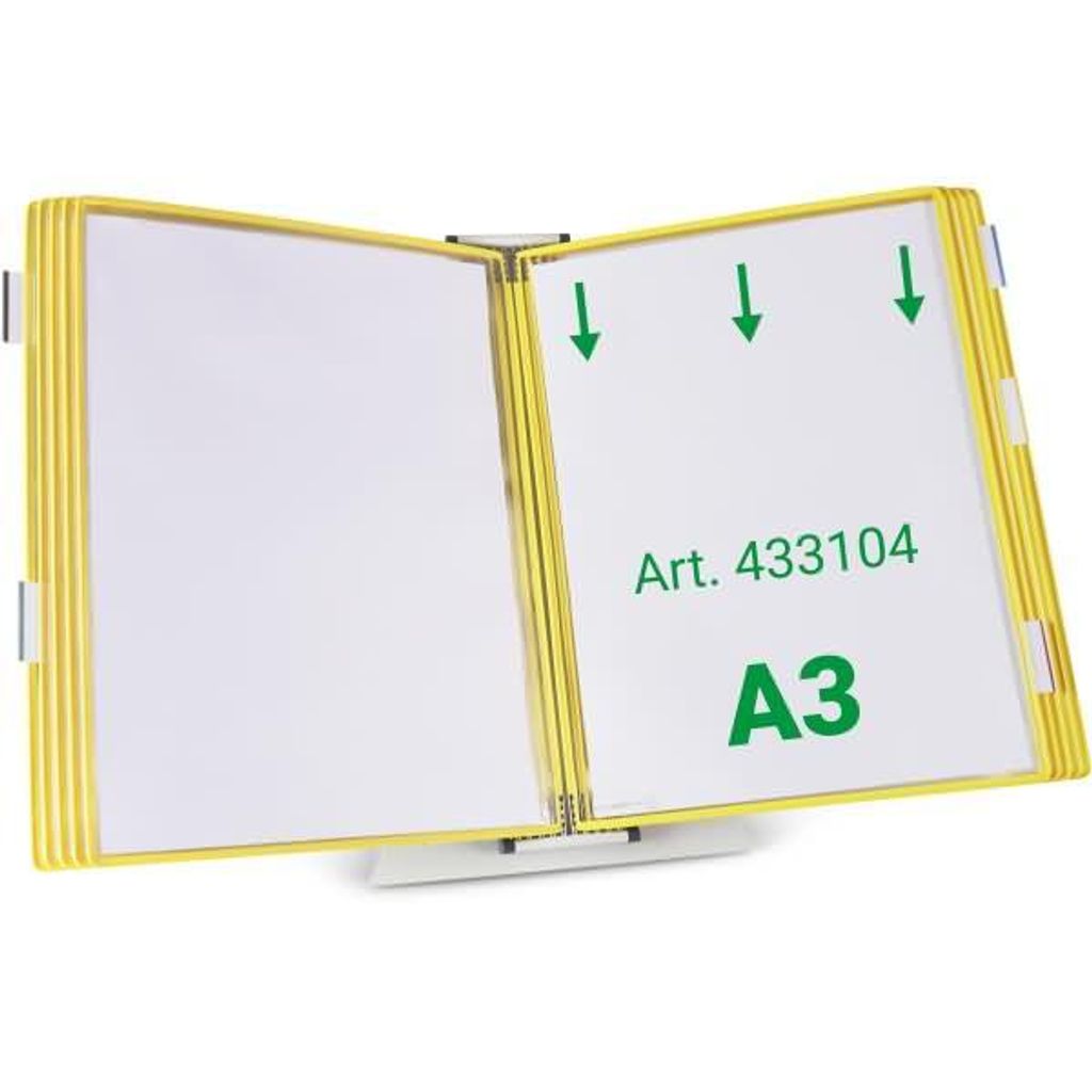 tarifold Sichttafelsystem 433104 DIN A3 gelb mit 10 St. Sichttafeln