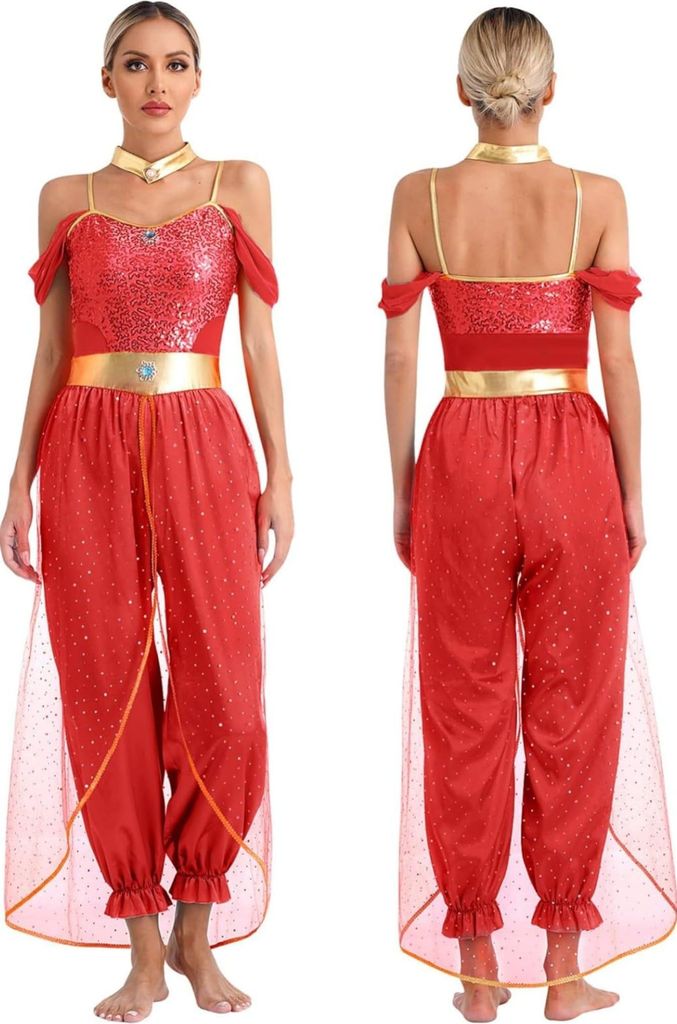 Elegantes Arabische Prinzessin Kostüm für Damen Gr. 4XL – Orientalische Märchenkleidung | Perfekt für Halloween, Fasching & Cosplay-Partys