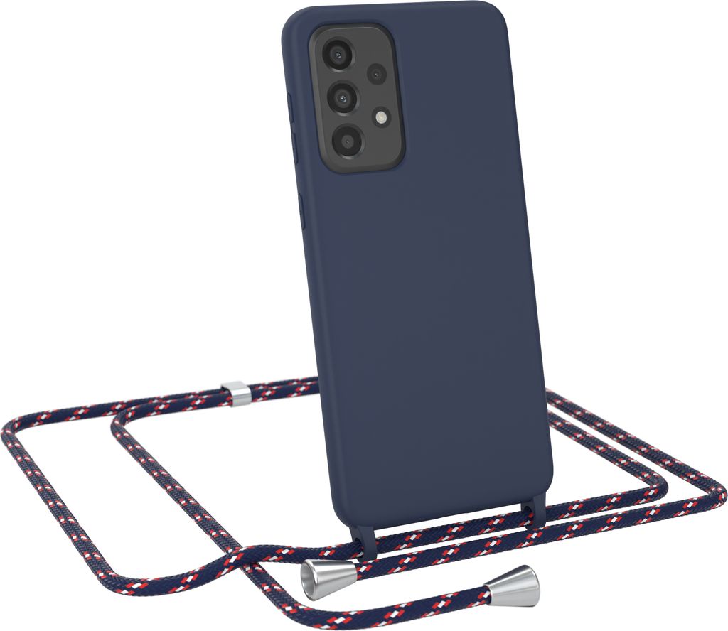 EAZY CASE Handykette kompatibel mit Samsung Galaxy A33 5G Handyhülle zum Umhängen, Silikon Hülle mit Band, Schutzhülle mit Ersatzkordel, Stylis...