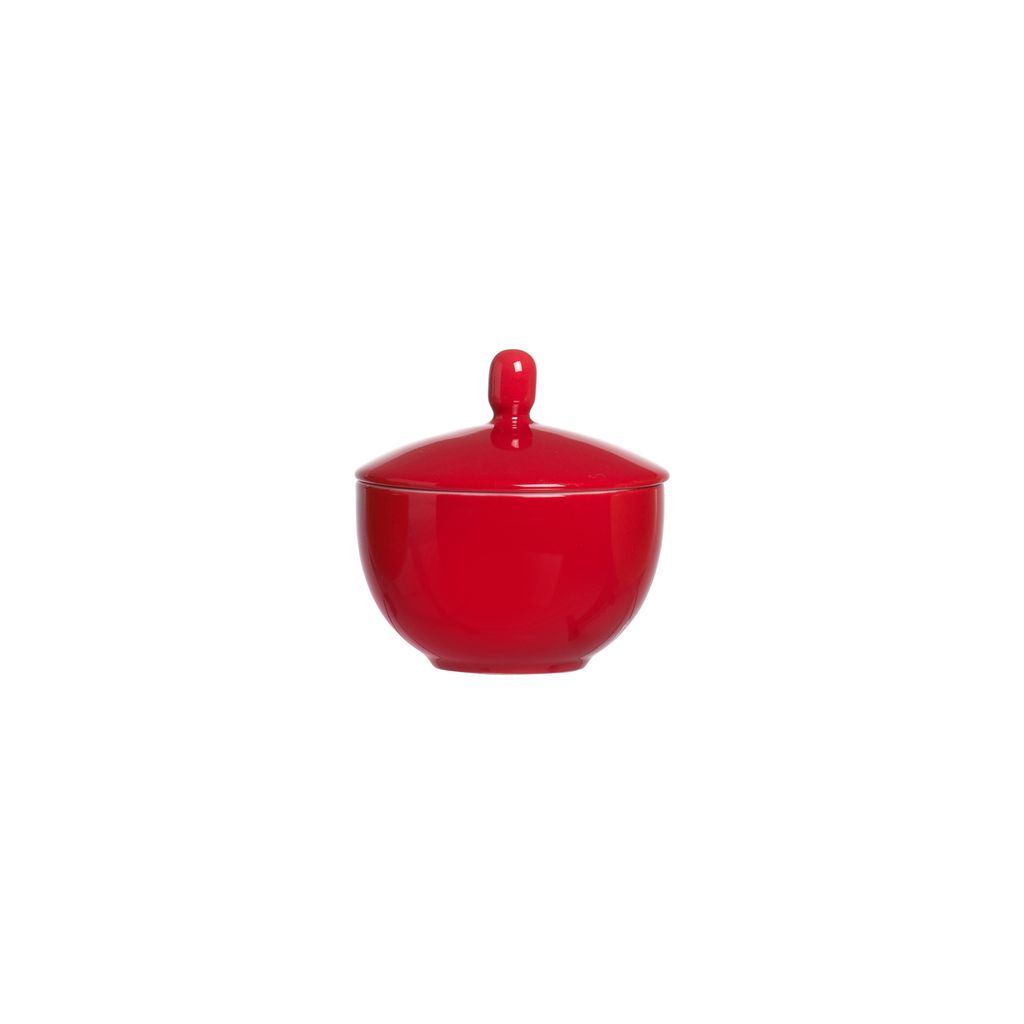 Doppio Zuckerdose Porzellan Rot