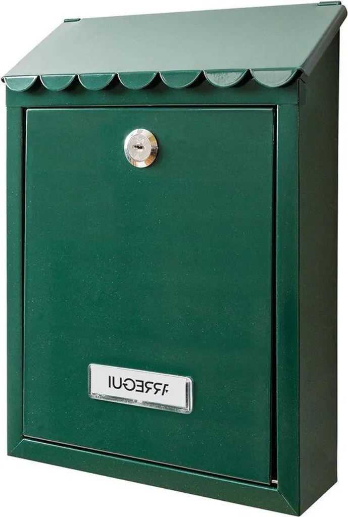 Boîte aux lettres acier vert A5 : montage rapide et ouverture arrière
