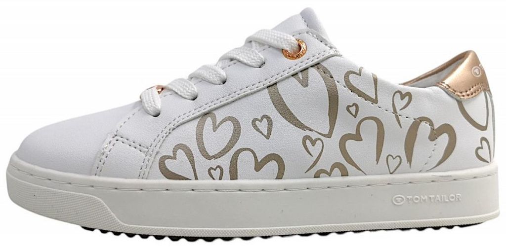 Tom Tailor Mädchen Sneaker 31825-31, 31825-32, 31825-33, 31825-34, 31825-35 TOM-9570080011 white/rosegold 31