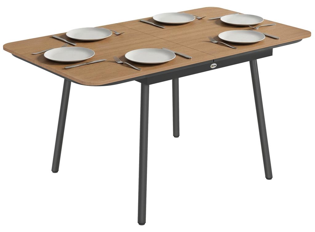 Outsunny Gartentisch 140 x 80 cm für 6 Personen Produktbild 