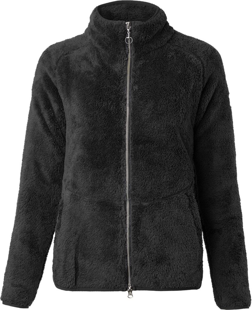 Horze Merida Damen Teddyfleece Reitjacke, Schwarz, 42