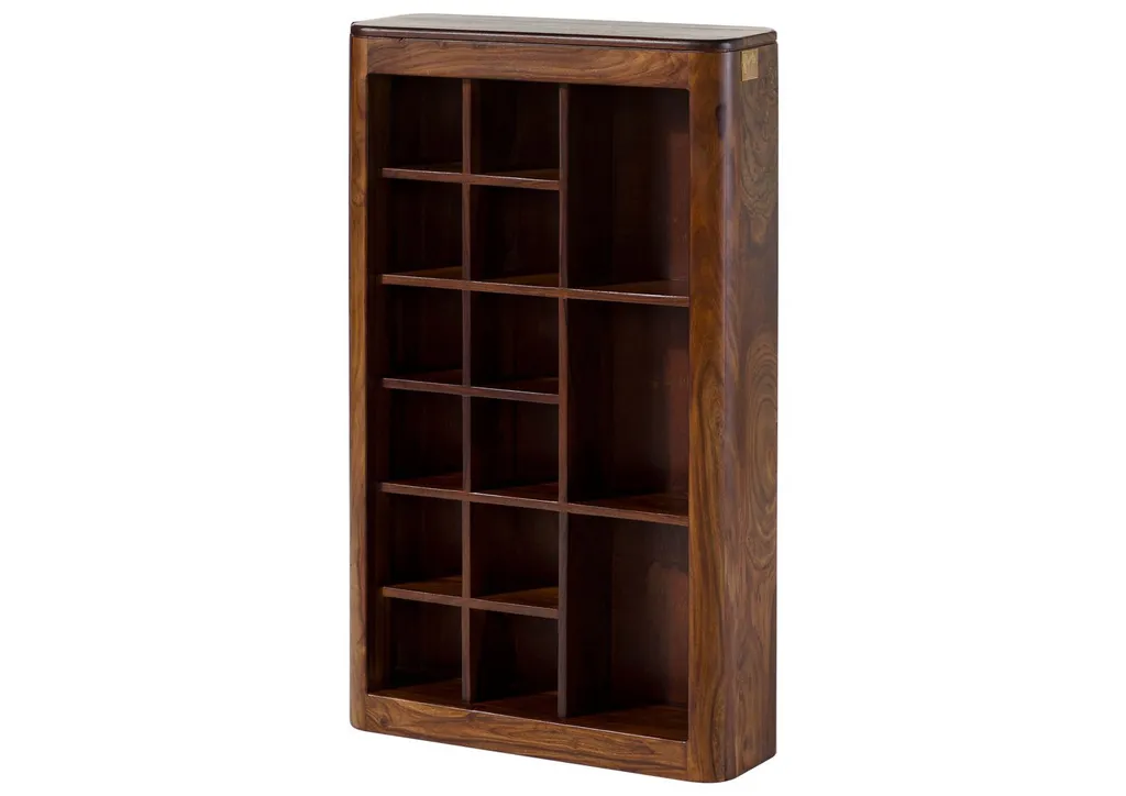 Étagère en Palissandre Ciré Finition Noisette 65 cm Design TORONTO