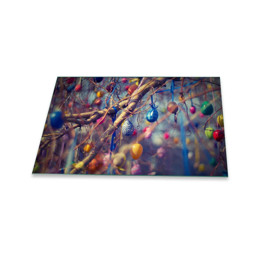 Protezione Piano Cottura 80x52 Vetro Colorato Pasqua | Tagliere XL