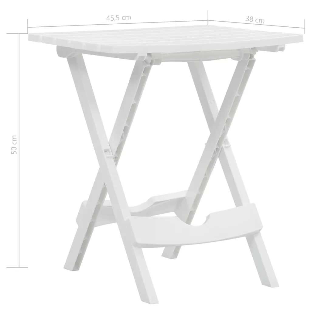 Table de jardin pliante gain de place blanche vidaXL - Solution petit balcon