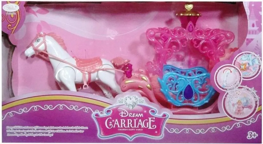 Attelage carrosse et cheval de princesse - Set de jeu pour enfants