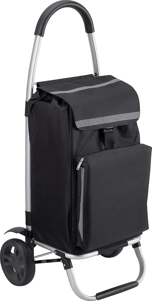 Chariot provisions anti-pluie avec sac isotherme pour courses faciles