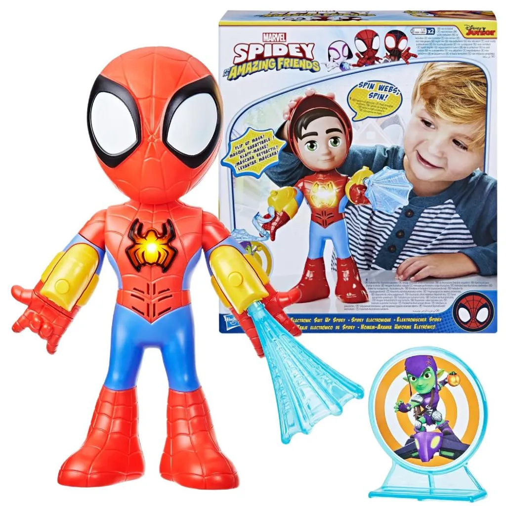 Figurine Spidey 25 cm Interactive avec Sons et Lumières Marvel F8317 Rouge - 3