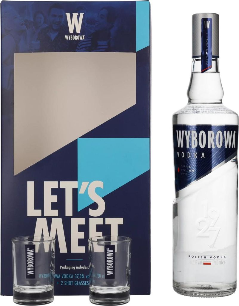 Wyborowa Wódka 37,5% Vol. 0,7l in Geschenkbox mit 2 Produktbild 