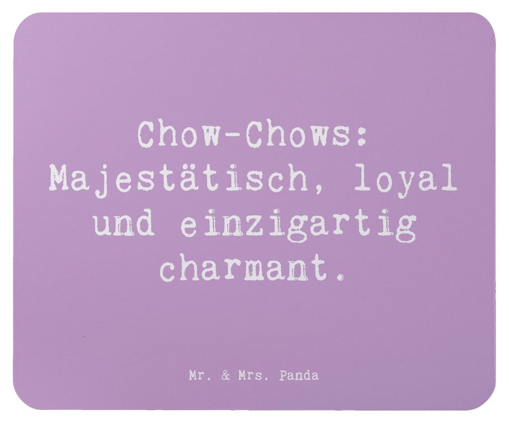 Mr. & Mrs. Panda Mauspad Spruch Chow-Chow Charme - Lavendeltraum - Geschenk, Hund, laptop, Mouse Pad, Informationen, chinesische Hunderasse, notebo...