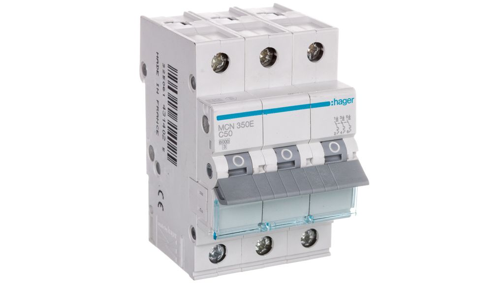 Interruttore automatico 3P C 50A 6kA AC MCN350E Immagine del prodotto 