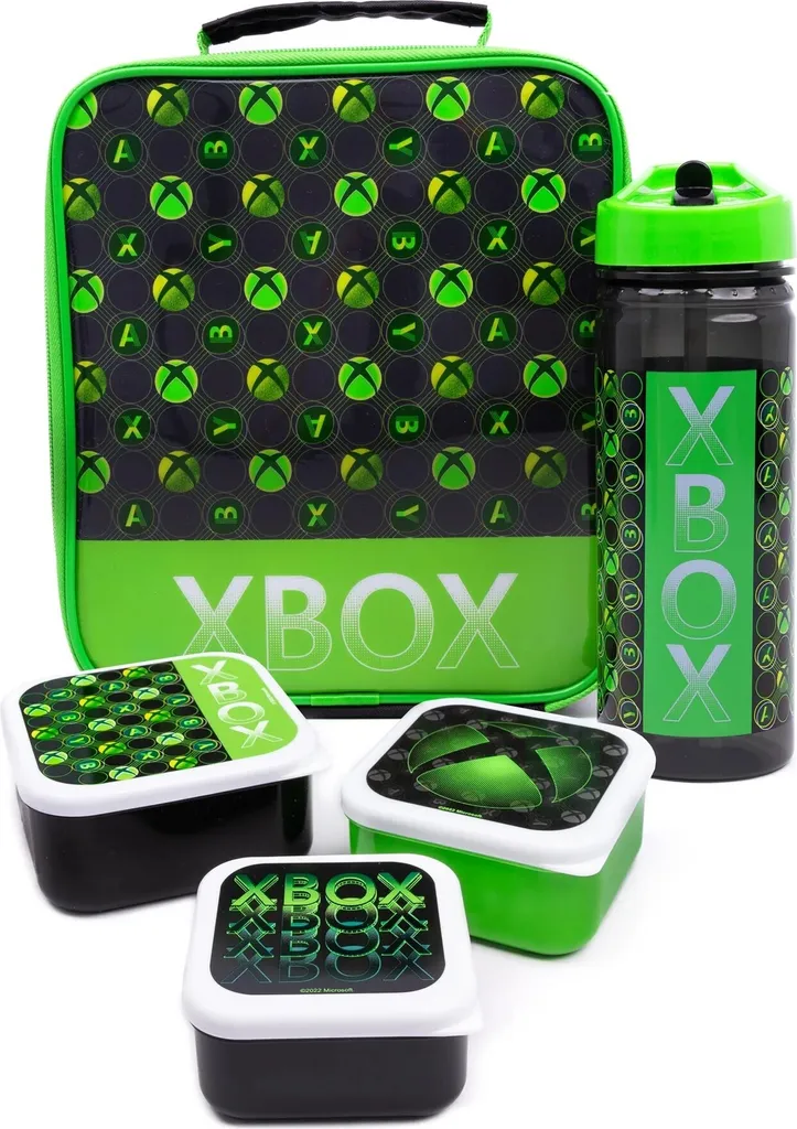 Occasione! Xbox Set 5 Pezzi Pranzo: Borsa e Borraccia per Piccoli Campioni