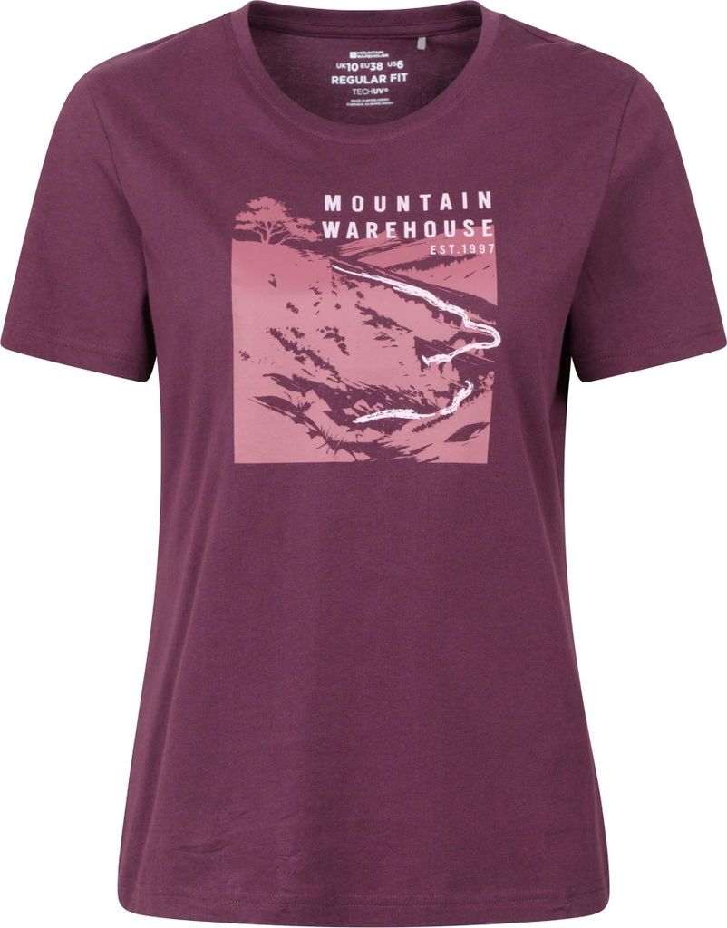 Mountain Warehouse - "Winding Trek" T-Shirt für Damen MW4989 (44 DE) (Burgunderrot)