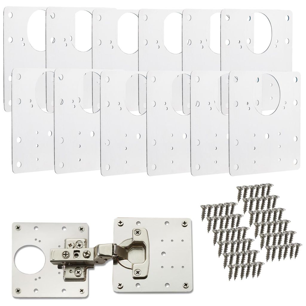 SOTECH Topfband Reparaturplatte – 90 x 90 mm, Edelstahl (12 Produktbild 