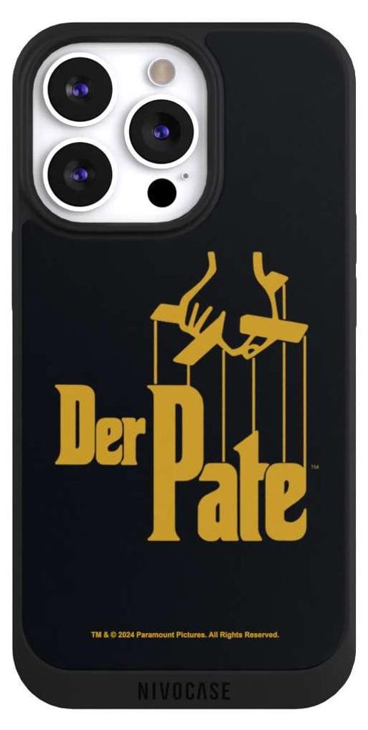 NIVOCASE Handyhülle für Apple iPhone 13 Pro Hülle NIVOpure Case Schwarz Logo Offizielles Lizenzprodukt Der Pate