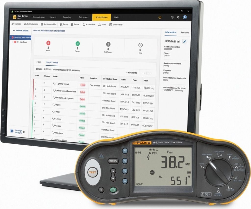 Fluke 1664FC DE FTT KIT Installationstester-Set (5312143)