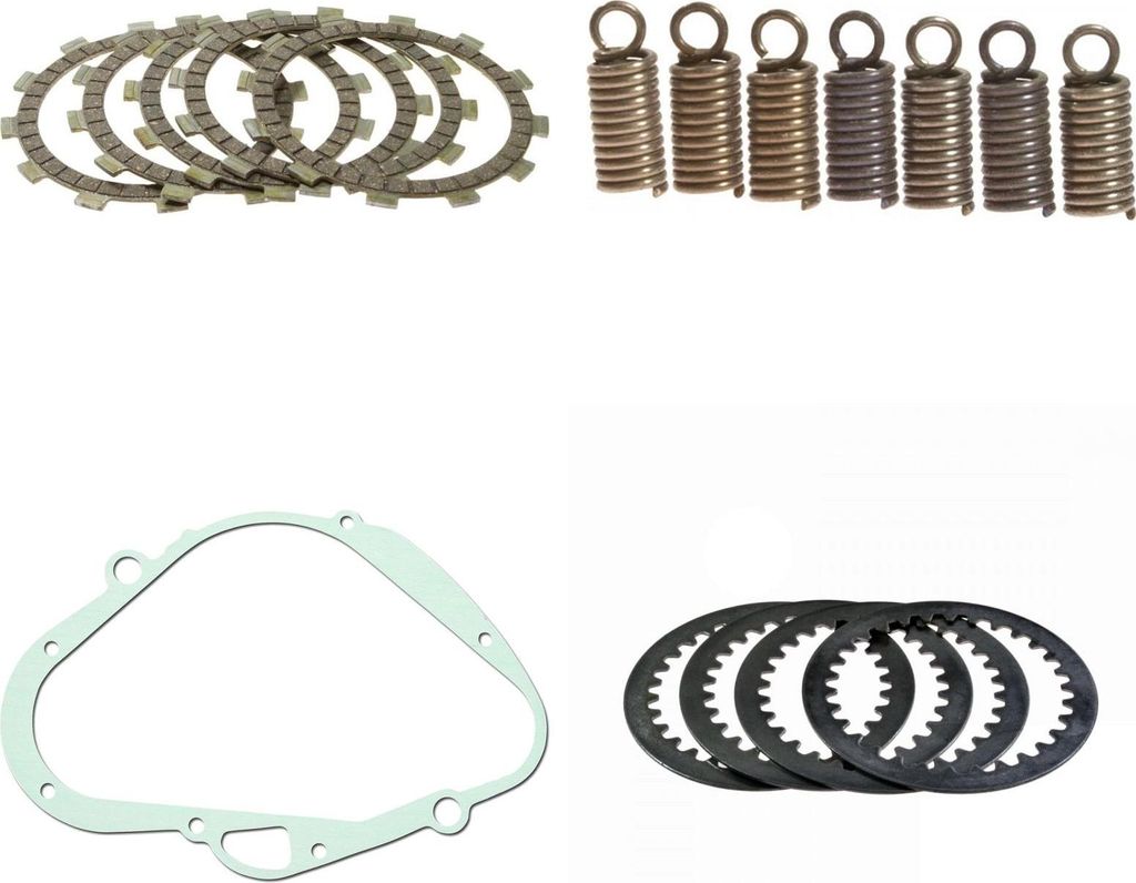 Kupplung komplett Lamellen Federn Dichtung Scheiben für Suzuki TS 125 Baujahr 1973-1977 von pamoto - Neu