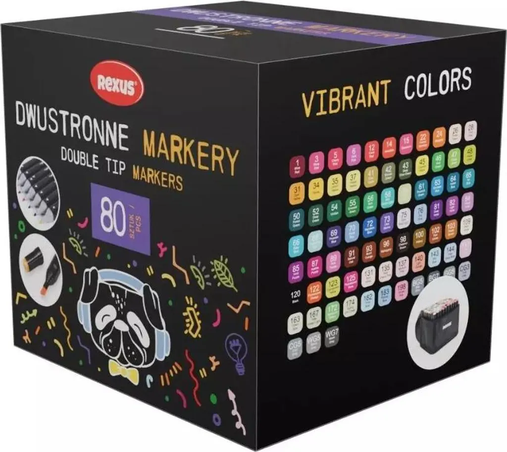 Set de dessin 80 couleurs pour manga et illustration double pointe