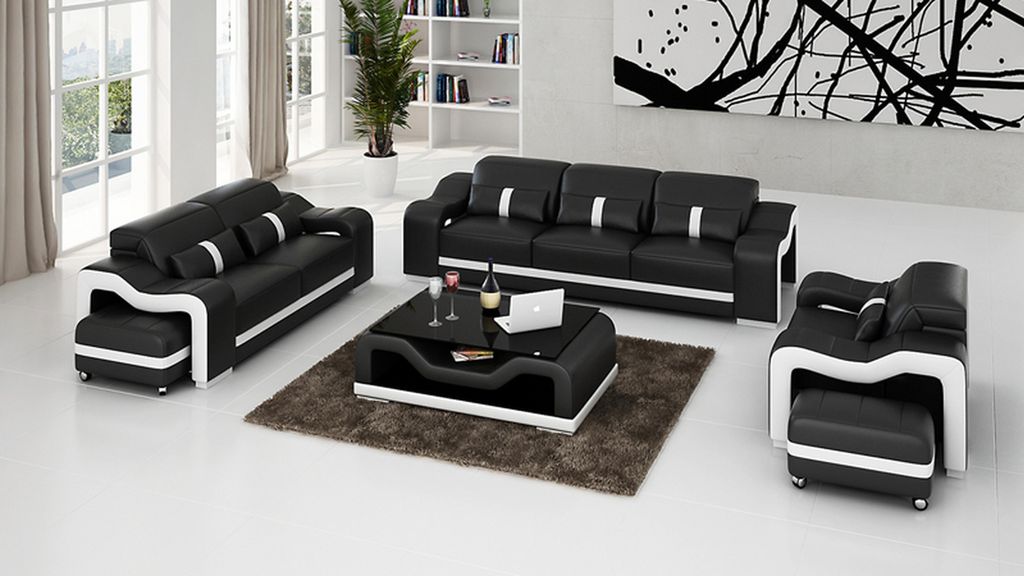Sofagarnitur 311 Sitzer Set Design Sofas Polster Couchen Relax Leder Garnituren