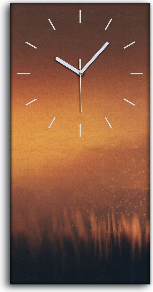 Wandkunst Leinwand Bild Uhr 30x60 Kunst Mädchen mit der Gasmaske Ballon - weiße Hände