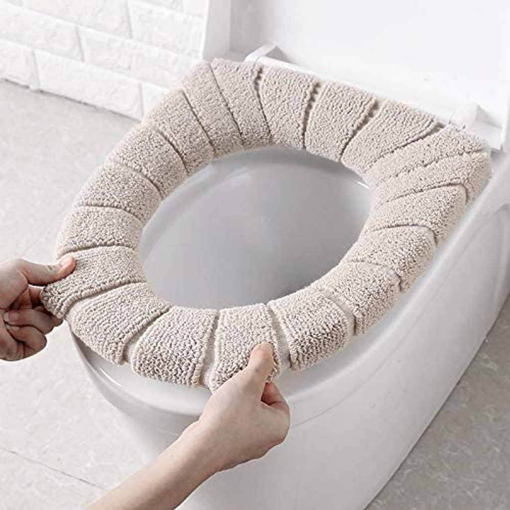 WC-Bezug Cvian Toilettensitz-Auflagen für Badezimmer dicker wärmer dehnbar waschbar violett weich