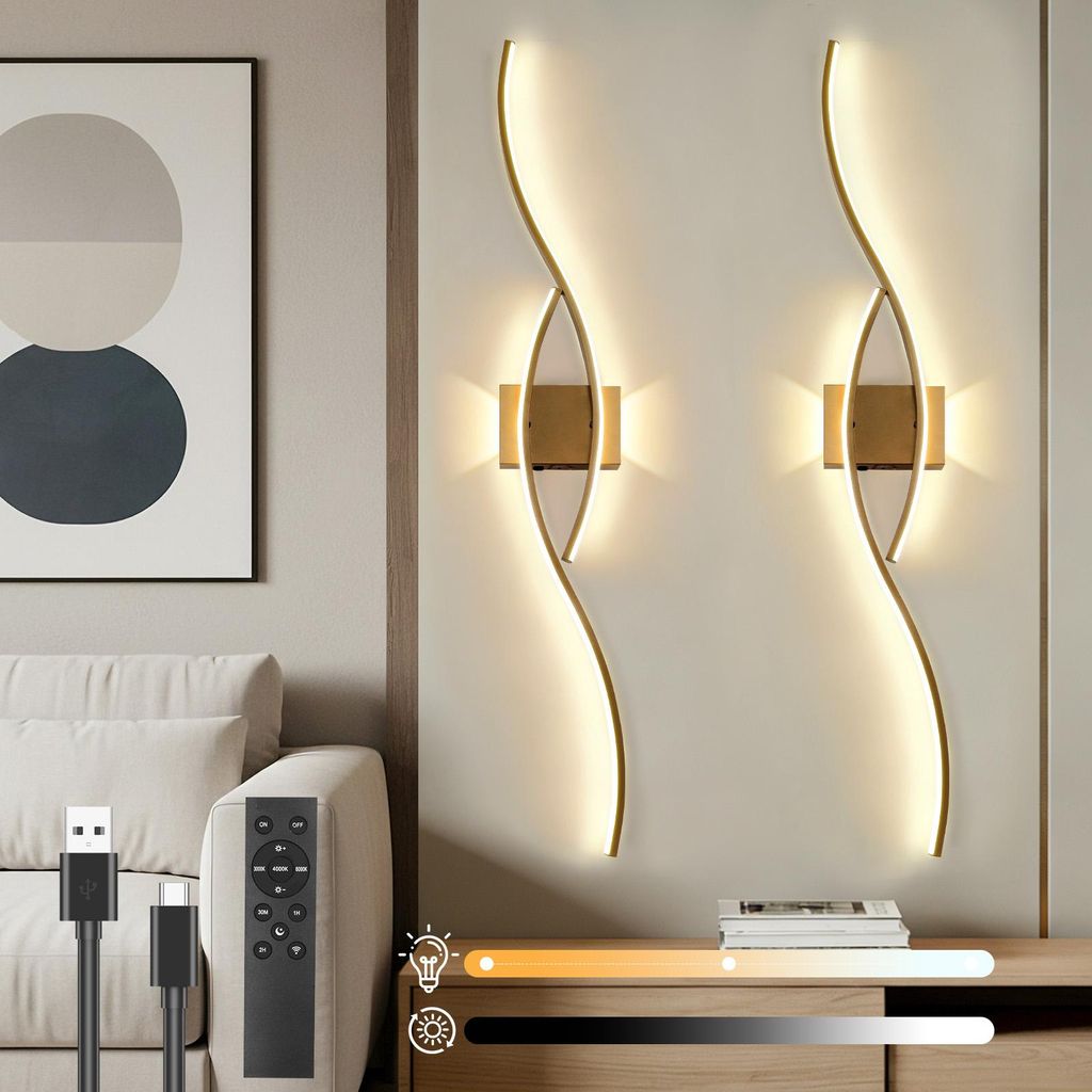 2 pezzi Lampada da parete a LED per interni Moderna Immagine del prodotto 